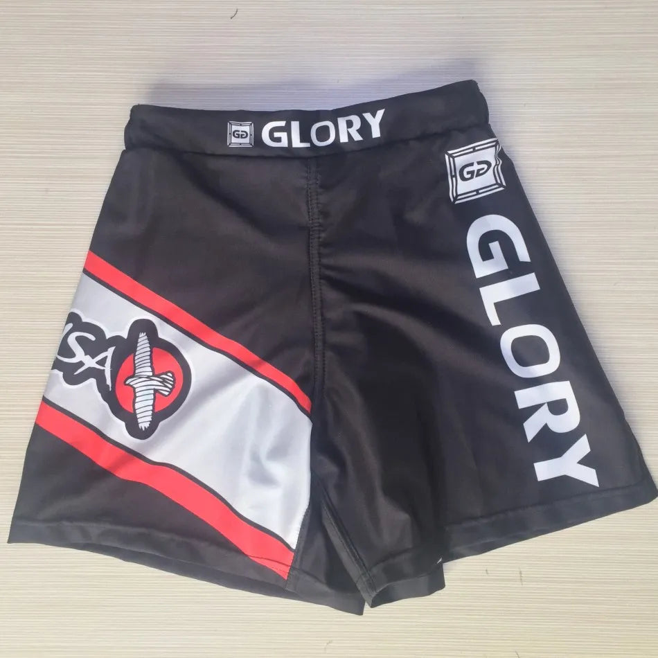 Mma Black Glory Breathable Training Boxing Shorts